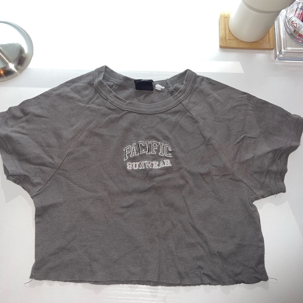 grey pacsun crop top